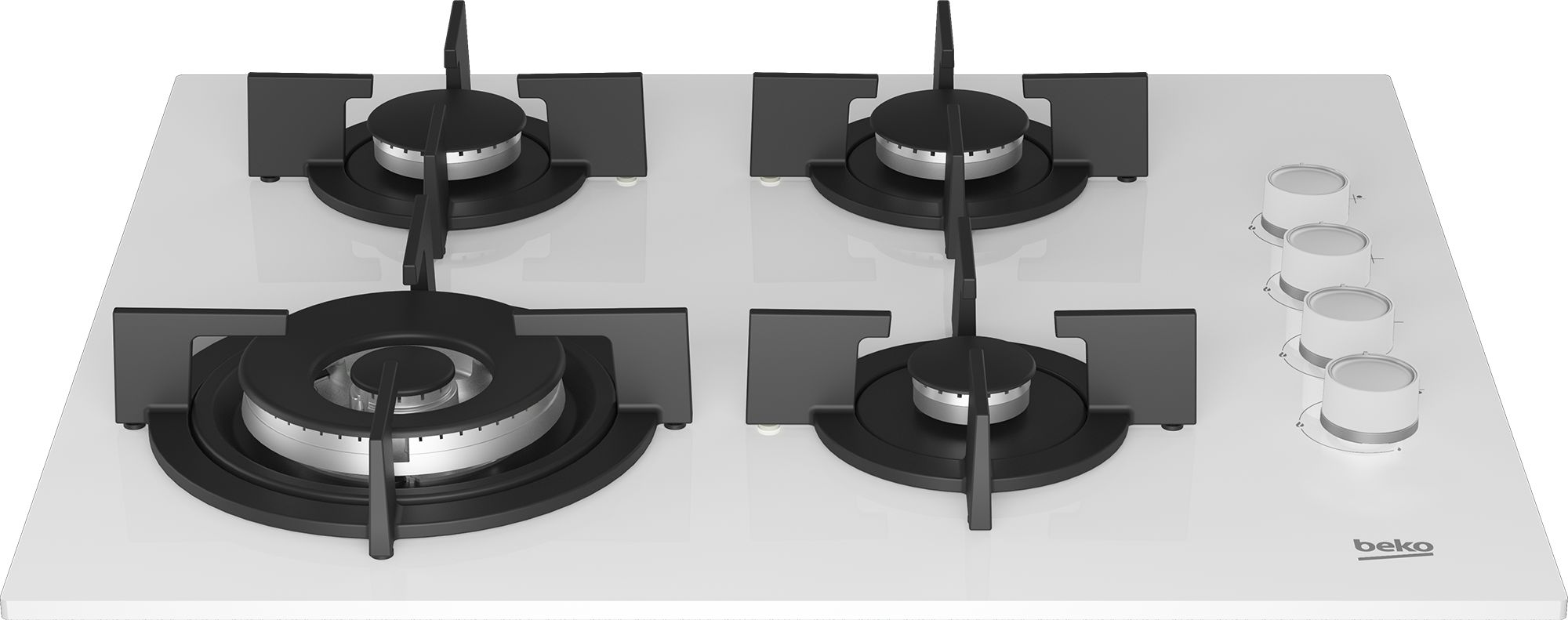 Beko HILW64122SW hob White Built-in 60 cm Gas 4 zone(s)