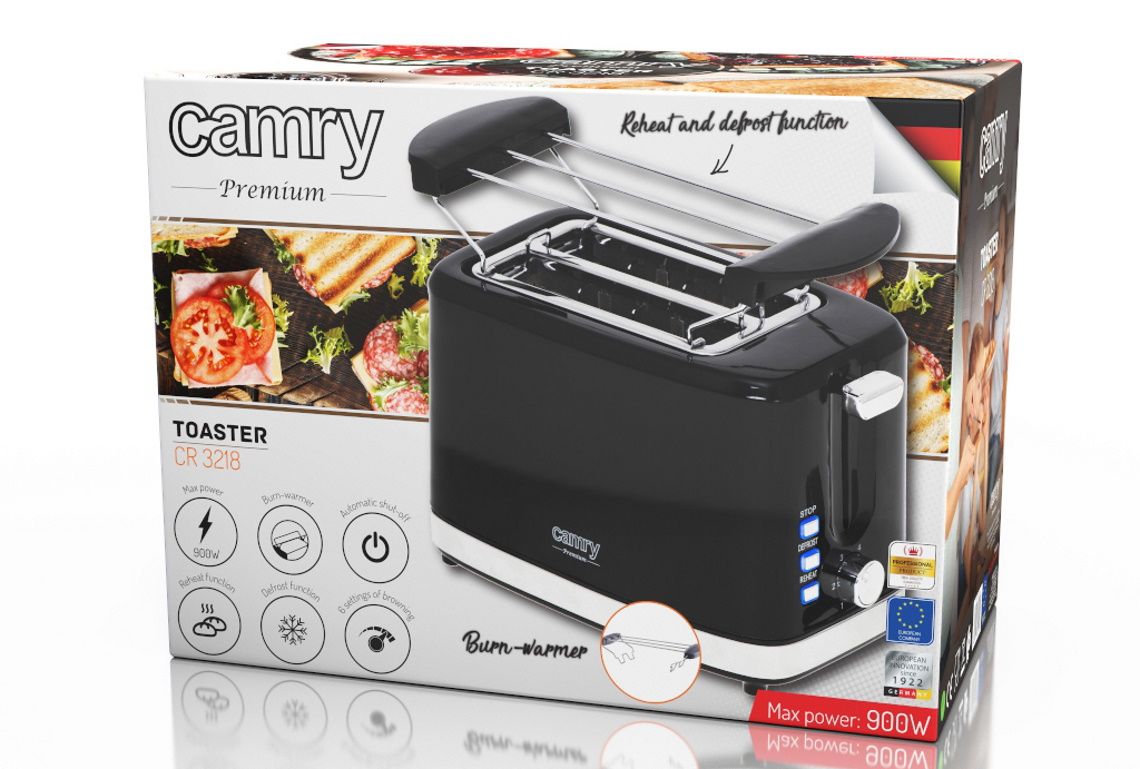 Camry CR 3218 black toaster