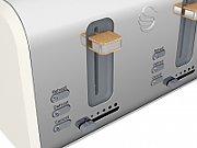 Swan ST14620WHTN toaster 4 slice(s) Stainless steel,White 1500 W