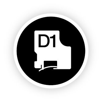 DYMO D1 Standard - Black on White - 19mm_5