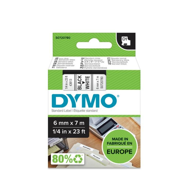 DYMO D1 Standard - Black on White - 6mm_2