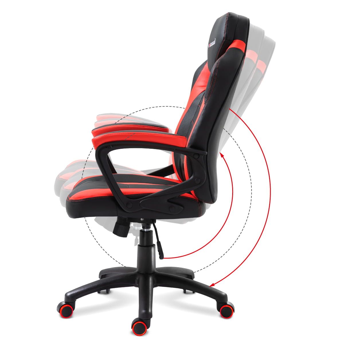 Huzaro Force 2.5 Gaming armchair Hard seat Black, Red_7