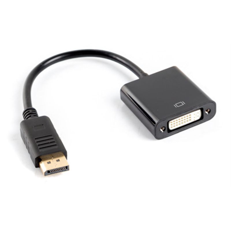 Lanberg AD-0007-BK video cable adapter 0.1 m DisplayPort DVI-D Black_1