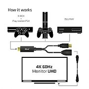 CLUB3D HDMI 2.0 TO DISPLAYPORT 1.2 4K60HZ HDR M/F ACTIVE ADAPTER Black