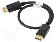 Lanberg CA-DPDP-10CC-0005-BK DisplayPort cable 19 PIN V1.2 0.5M 4K Black