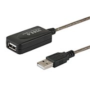 SAVIO CL-130 USB active port extension 10m USB 2.0-A male USB 2.0-A female Black