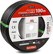 Maclean MCTV-477 coaxial cable 100 m Black