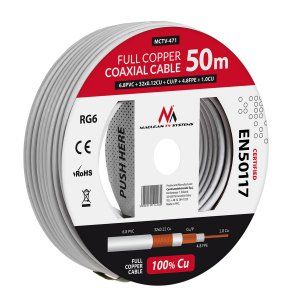 Cable coaxial Maclean MCTV-471 (50m  white color)