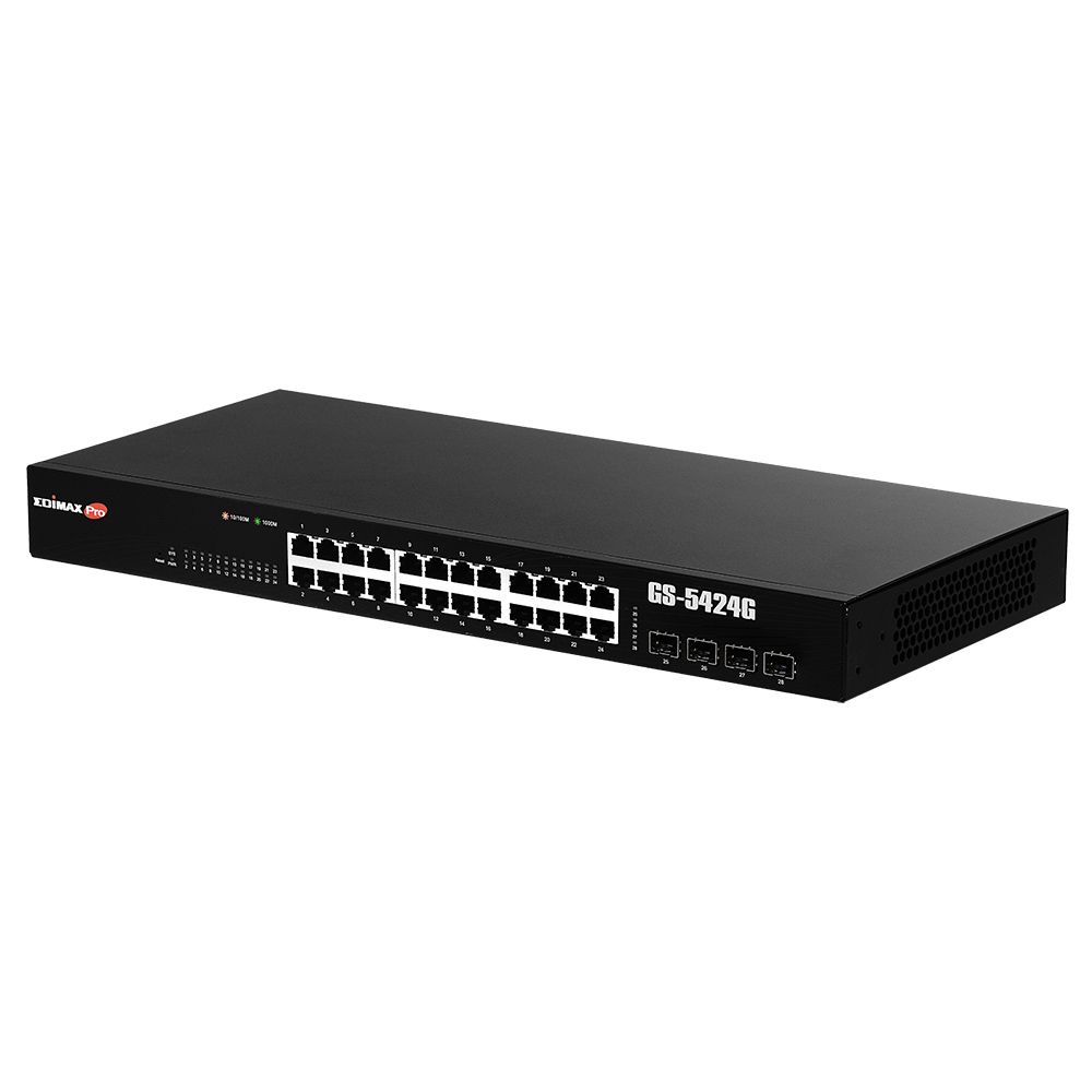 Edimax GS-5424G network switch Managed Gigabit Ethernet (10/100/1000) 1U Black_2