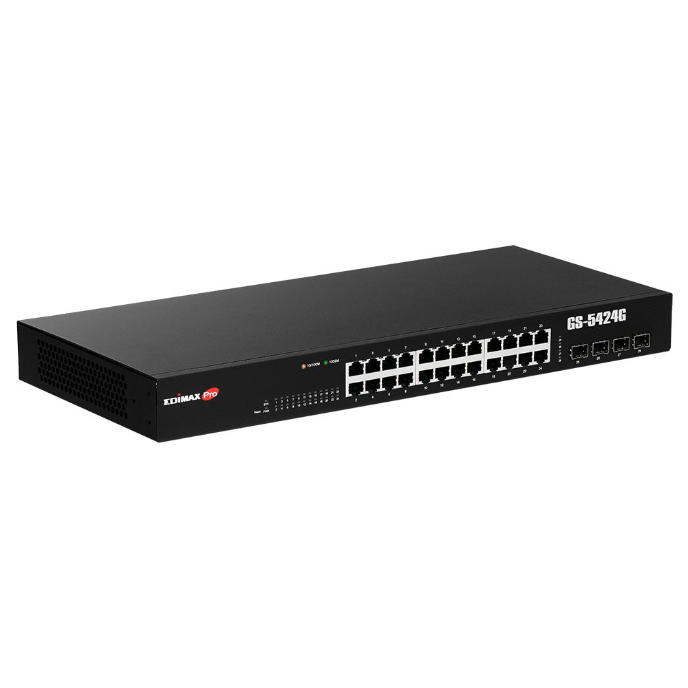 Edimax GS-5424G network switch Managed Gigabit Ethernet (10/100/1000) 1U Black_3