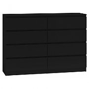 Topeshop M8 140 CZERŃ chest of drawers