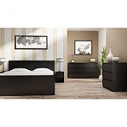 Topeshop M3 CZERŃ chest of drawers