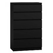Topeshop M5 CZERŃ chest of drawers