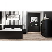 Topeshop M5 CZERŃ chest of drawers