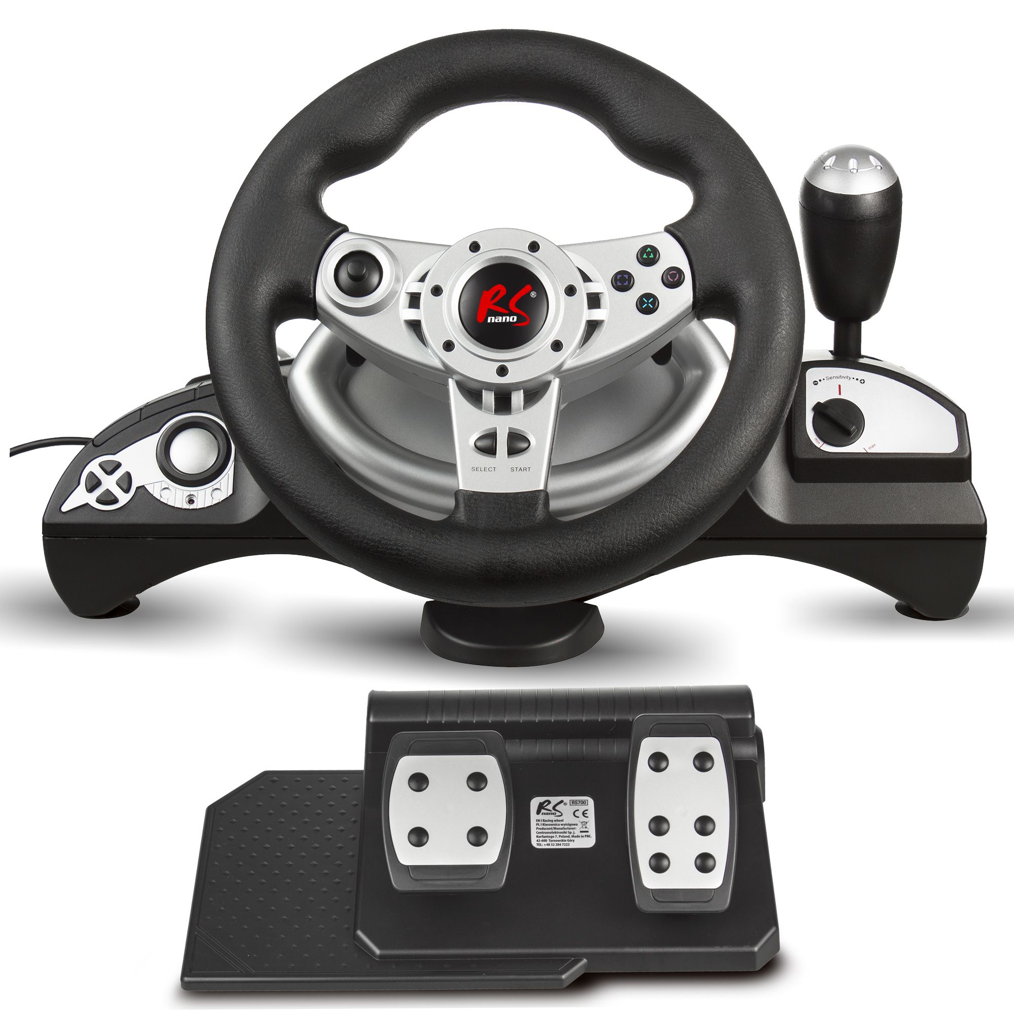 NanoRS RS700 Steering wheel NanoRS, PS4 / PS3 / XBOX ONE / XBOX360 / PC (X-INPUT / D-INPUT) / SWTICH / ANDROID 8IN, RS700_5