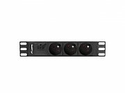 LANBERG 10  RACK POWER STRIP (1U, 16A, 3X 230V PL)