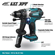 Makita DHP458Z drill Keyless 2000 RPM Black,Blue 2.3 kg