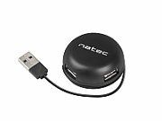 NATEC NHU-1330 interface hub USB 2.0 480 Mbit/s Black