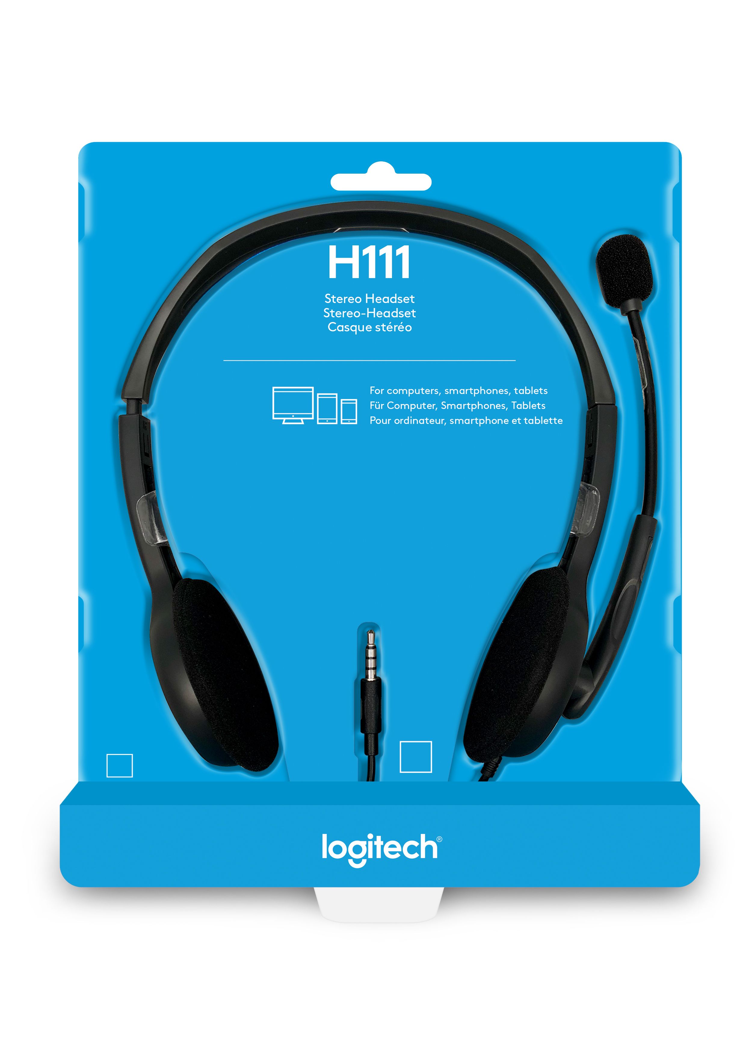 Logitech H111 Stereo Headset Wired Head-band Office/Call center Grey_11