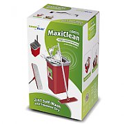 Flat Mop + Bucket + Telescopic Pole + 2 x Microfibre Pad 5.7L Floor Cleaning XXL Set Rotating Head