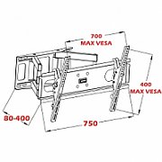 Mount to the 14-42  LCD/LED TV 35KG ART AR-44