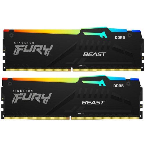 Memorie RAM Kingston FURY Beast RGB, DIMM, 16GB (2x8GB) DDR5, CL40, 5200MHz_1