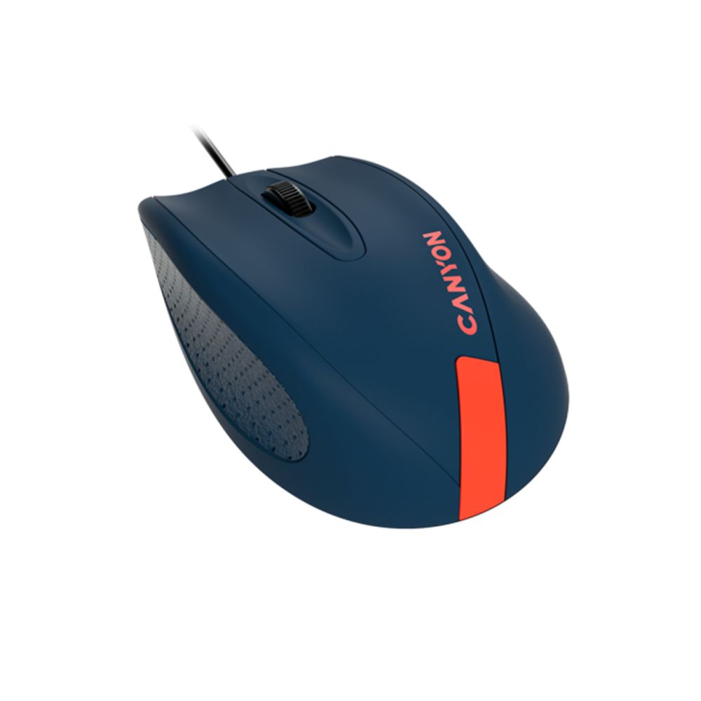 CANYON Wired Optical Mouse with 3 keys, DPI 1000 With 1.5M USB cable,Blue-Red,size 68*110*38mm,weight:0.072kg_1