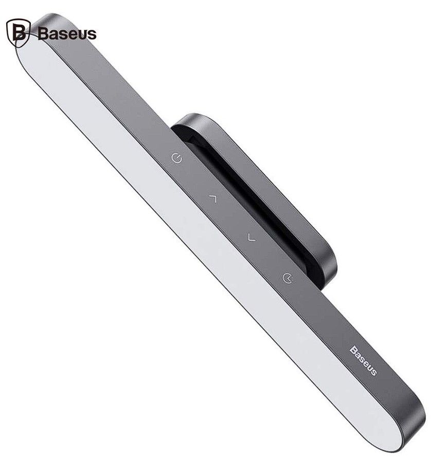LAMPA BIROU LED Baseus Magnetic Stepless, 100 lumeni, putere 4.5W, 3 trepte intensitate luminoasa, 4 butoane tactile, magnetic, material ABS, alimentare: cablu inclus, gri  DGXC-C0G  (include TV 0.75lei) - 6953156203938