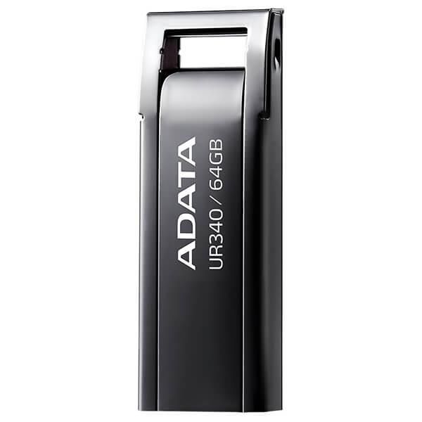 USB Flash Drive ADATA UR340 64GB, BLACK metalic, USB 3.2