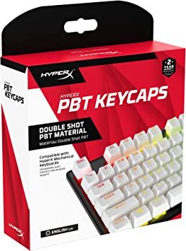 HP Gaming Keycaps Full set, HyperX Pudding, US Layout, White PBT