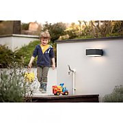 Aplica de exterior Philips myGarden Hedgehog, 1x42W, 230V, IP44, instalația de iluminat este compatibilă cu bec(urile) din clasa A++ până la E, culoare gri inchis, material plastic/ aluminiu, becul nu este inclus