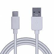 CABLU alimentare si date SPACER, pt. smartphone, USB Type-C (T) la USB Type-C(T), braided, retail pack, 1.8m, silver  SPDC-TYPEC-TYPEC-PVC-SL-1.8  (include TV 0.06 lei)
