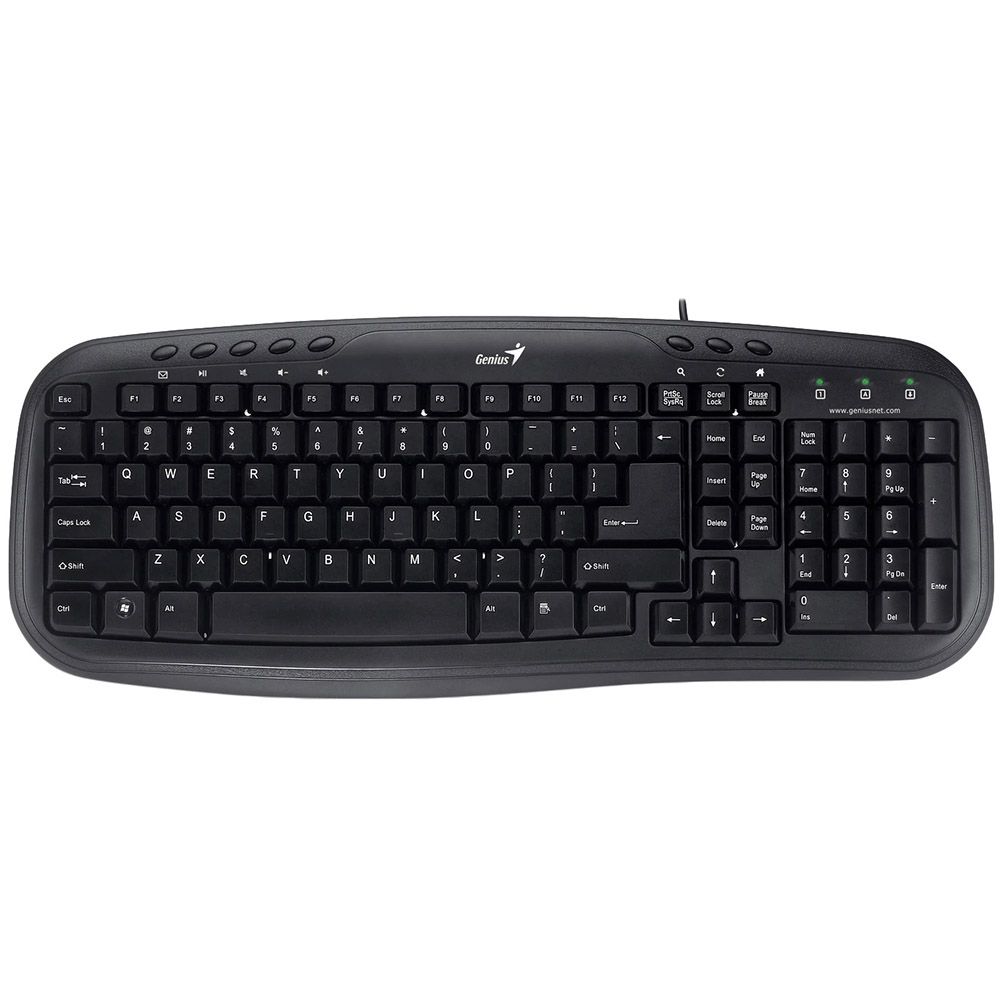 Tastatura Genius Slimstar M200, cu fir, US layout, neagra