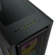 5000T RGB Tempered Glass Mid-Tower ATX PC Case - Negru