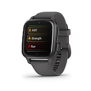 Ceas Smartwatch Garmin Venu SQ2 Slate Bezel Shadow Gray, Silicone Band 20mm, NFC, GPS, 5 ATM Water Proof
