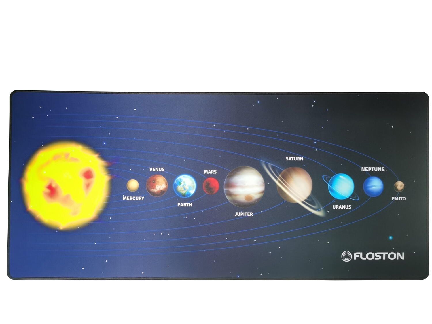 SOLAR SYSTEM, 90 x 40cm, baza cauciucata, suprafata textila, margini cusute, Negru