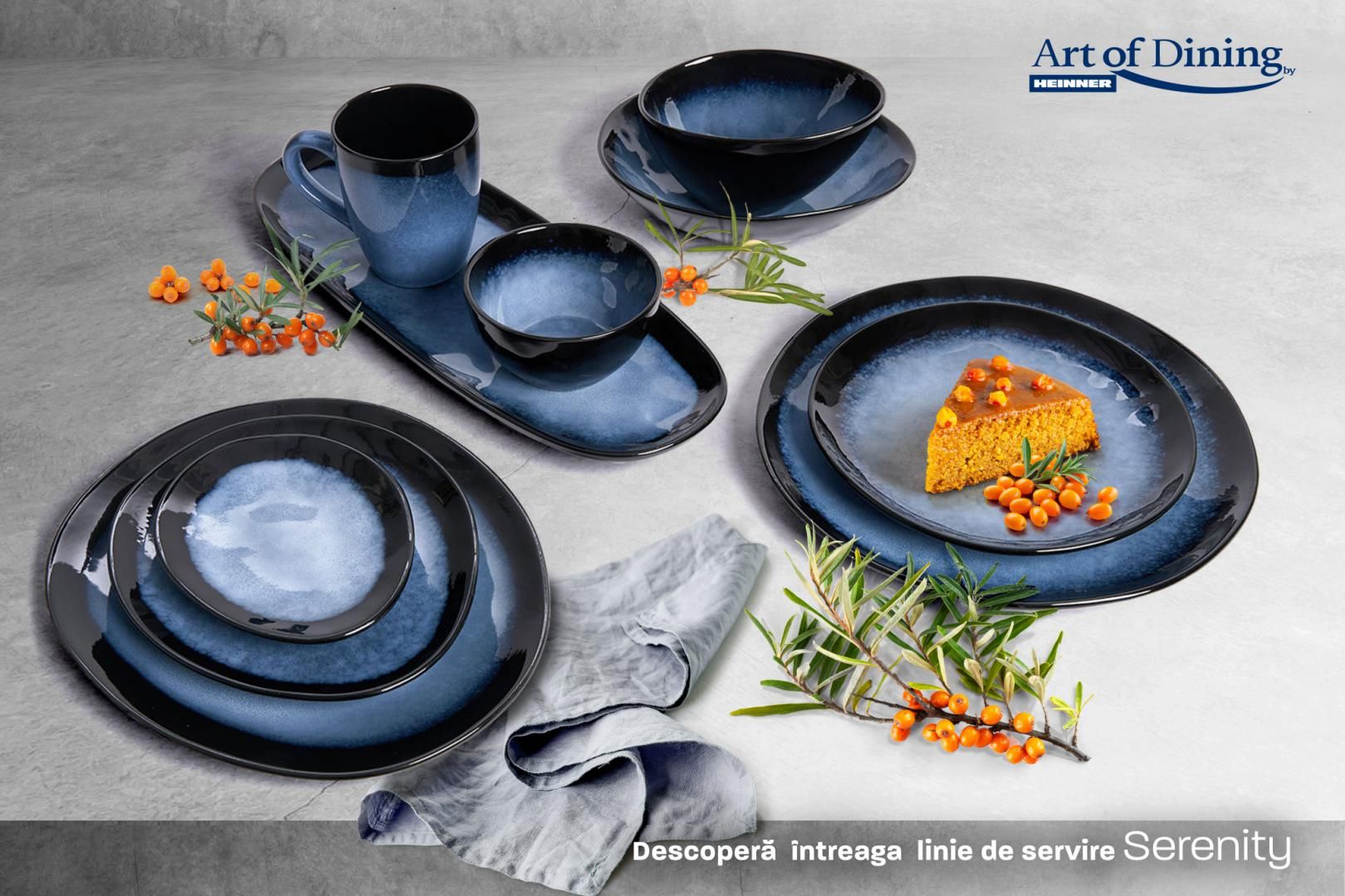 FARFURIE OVALA CERAMICA 21 CM, SERENITY, ART OF DINING BY HEINNER
