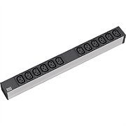 Prelungitor / PDU 19  1U Bachmann 333.616, Intrare Schuko, Iesire 12x C13, Cablu 2m, Profil Aluminiu