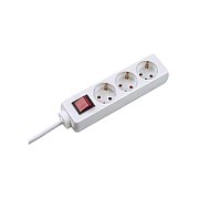 Prelungitor SELLY 3842045, 3 prize Schuko, Cablu 5m, Protectie copii, Intrerupator, Alb