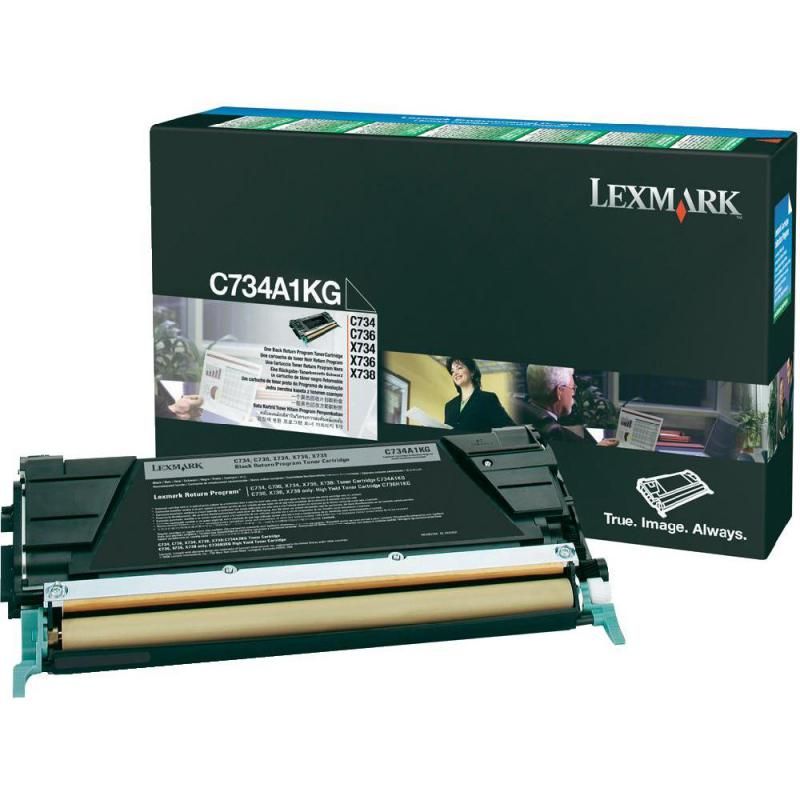 Cartus toner Lexmark C734A1KG ,Negru ,8 000 pagini ,Original (C734A1KG) 