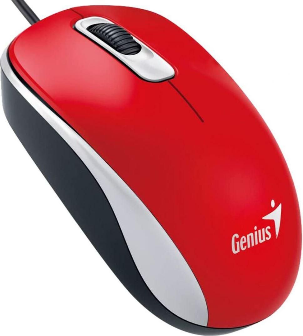 Mouse Genius cu fir, optic, DX110, 1200dpi, rosu, plug and play, USB_2