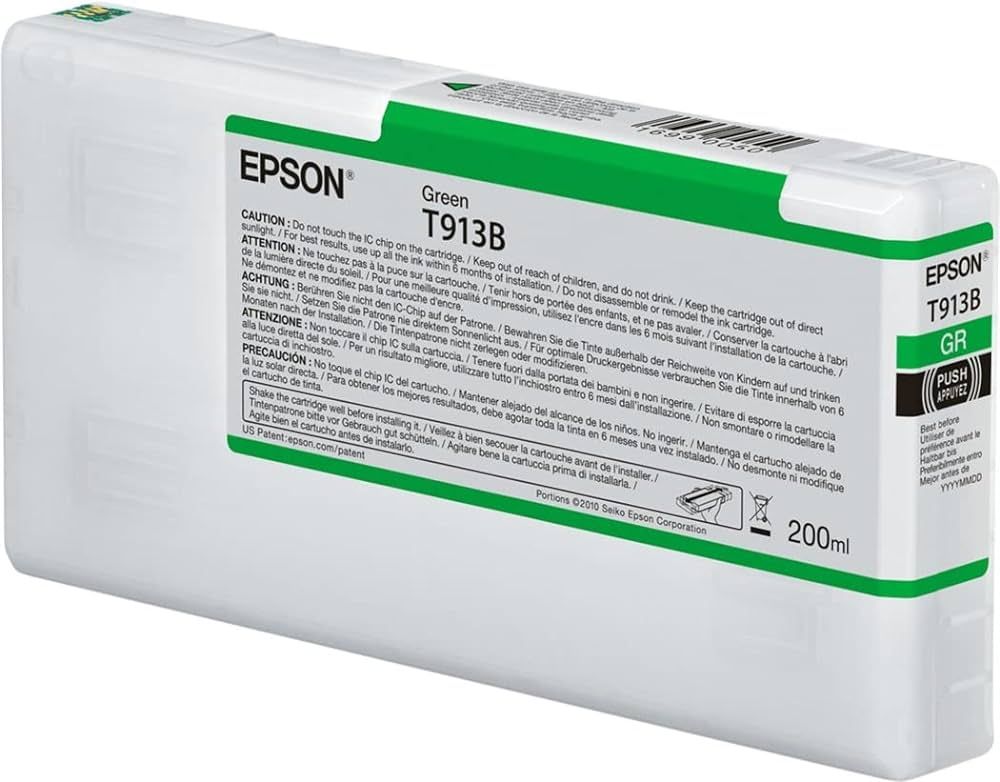 Cartus cerneala Epson T913B00 ,Verde ,200 ml ,Original (T913B00) 