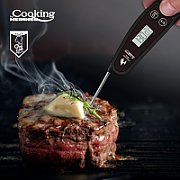 DIGITAL KITCHEN THERMOMETER Dimensions: 12.8 x 4.6 x 1.7 cm Temperature range :-50~300C Material: stainless steel + plastic (SS304+ABS) Includes 1 x CR2032 battery