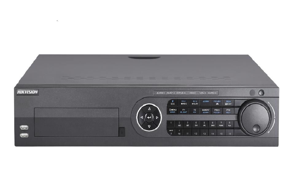 DVR Hikvision TurboHD  16 canale DS-8116HQHI-K8; 3MP;  16 Turbo HD/CVI /AHD / CVBS interface input, 16-ch video&16-ch audio input, 2-ch IPvideoinput(up to 18-ch IP), H.264/H.264+/H.265+/H.265 video compression, 8SATA interface,CH01-04: 3MP @ 15fps, CH01-32:1920×1080P @15 fps, 4MPLite @_1