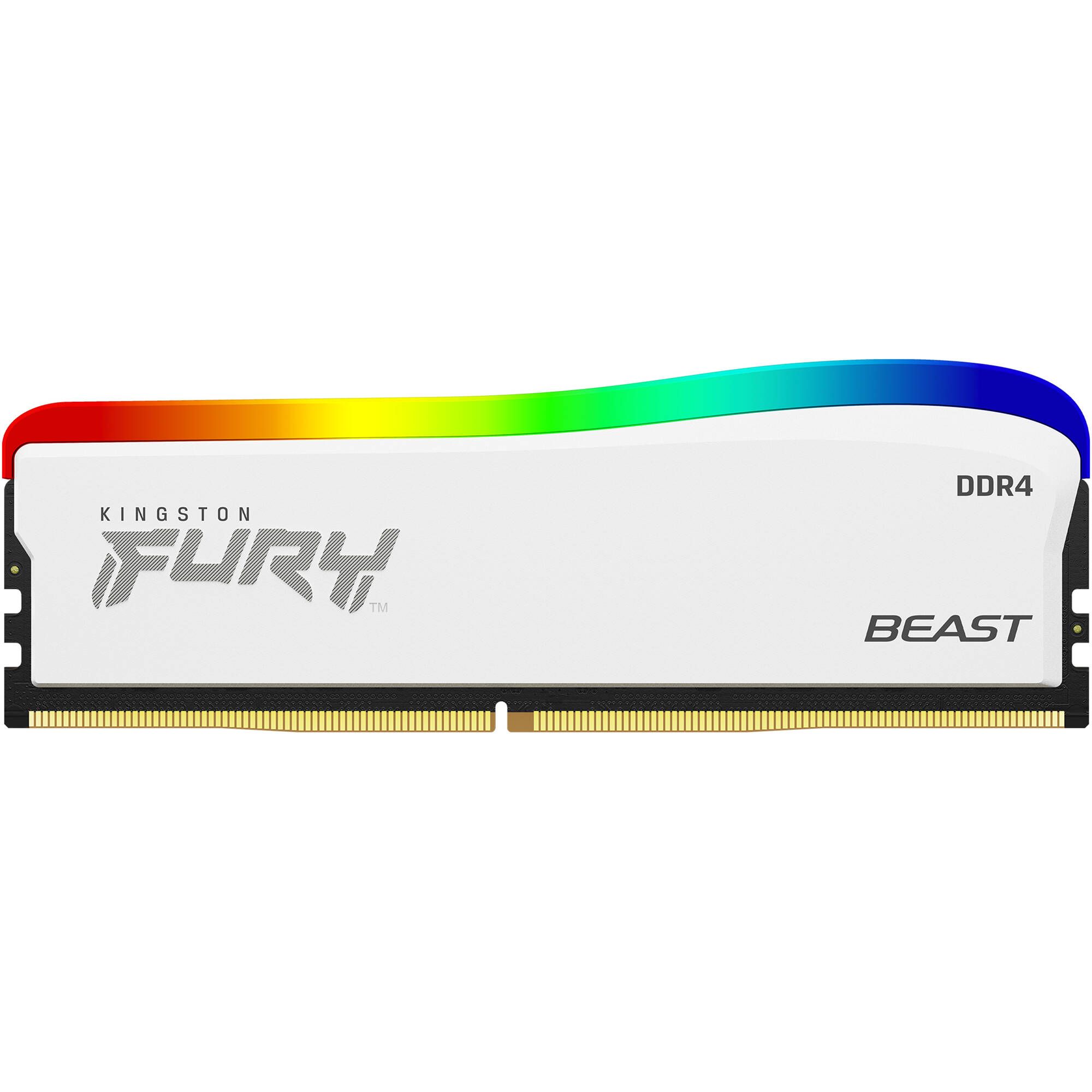 Memorie RAM Kingston Fury Beast White, DIMM, DDR4, 8GB, 3200MHz, CL16, 1.35V, RGB SE_1