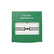 Buton aplicabil din plastic pentru iesire de urgenta Material: plastic, culoare verde 2x contacte NO/NC