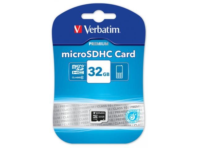 Memory Card Verbatim Premium MicroSDHC, 32GB, Class 10_1