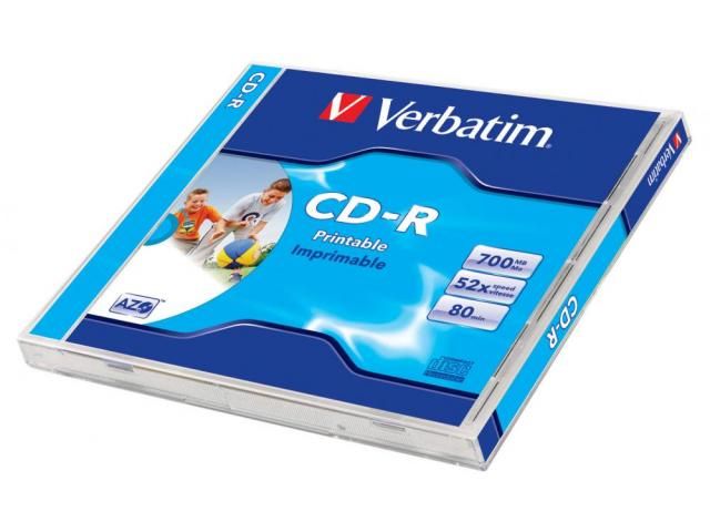 Verbatim  CD-R 52X 700MB FAST DRY PRINTABLE JC_1