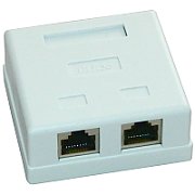 Priza FTP dubla aplicata cat.5e - EMTEX,  EMT-FTP5E-2P-PT 