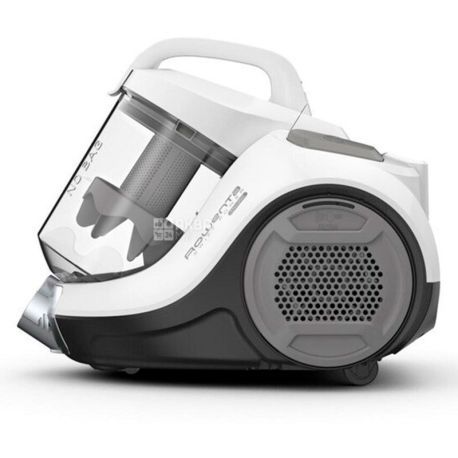 Aspirator fara sac Rowenta Swift Power Cyclonic RO2957EA, 750W,Clasa A , tehnologie ciclonica, 7.6m, motor Effitech, Animal Care, Alb/Negru